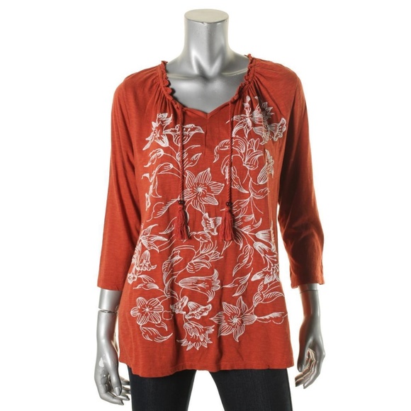 Style & Co Peasant Top Size M - Picture 2 of 2